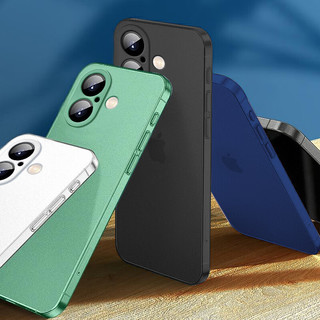 奶小鸭 iPhone 17 磨砂半透明防摔硅胶软壳 雾纱白