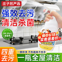 庄子然 多功能清洁剂 活炭强劲去污 除菌全屋家电地板厨卫家具清洗剂 500ml*5瓶