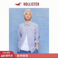 HOLLISTER 亚麻混纺 男士衬衫