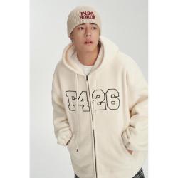 F426 国潮牌 男女款 宽松休闲基础百搭大logo内里绒绒卫衣