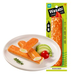 优形 芥末蟹味棒手撕蟹柳蟹肉即食代餐轻卡食海味零食蟹肉棒60g*8根