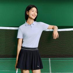 安踏 大师POLO丨速干透气运动短袖女款夏季正肩网球服运动上衣T恤