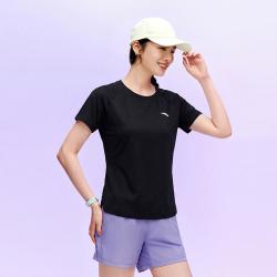 安踏 多彩速干T丨吸湿排汗运动T女子夏季透气训练瑜伽普拉提健身T恤
