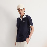 杰克琼斯 男士凉感透气 海鸥领POLO衫