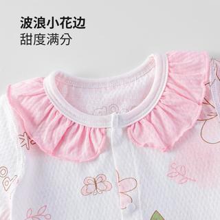 笛莎 纯棉A类 婴幼儿夏季薄款连体衣