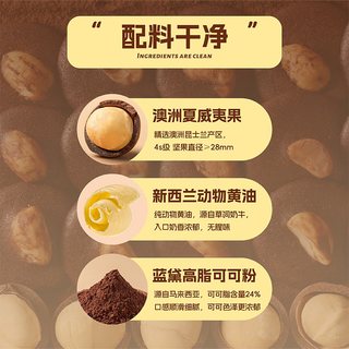 AKOKO 夏威夷果巧克力坚果薄脆饼干 120g