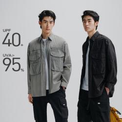 太平鸟 男装夏季工装防晒服 UPF40+ 男士夹克