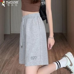 啄木鸟 运动短裤夏季外穿阔腿短裤2024新款宽松薄款休闲五分裤中裤