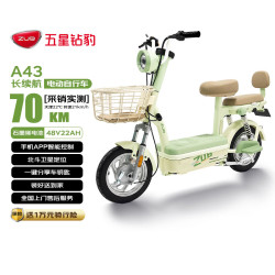 五星钻豹 电动自行车A43新国标长续航电动车48V22AH石墨烯铅酸智能日常通勤代步可上牌源