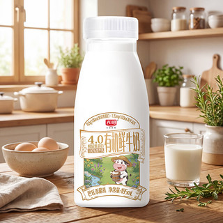 光明 有机鲜牛奶 4.0g乳蛋白 185ml*6瓶