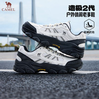 骆驼 G16M307001 透气网面 米白/黑 42 男士休闲鞋