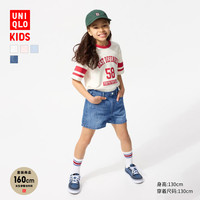 优衣库 童装女童牛仔短裤水洗产品休闲百搭夏季裤子474703