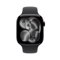 国家补贴、PLUS会员：Apple Watch S11智能手表GPS款46毫米亮黑色铝金属表壳黑色运动型表带S/M