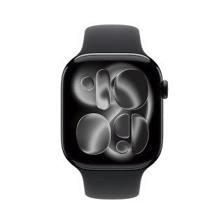 国家补贴、PLUS会员：Apple Watch S11智能手表GPS款46毫米亮黑色铝金属表壳黑色运动型表带S/M