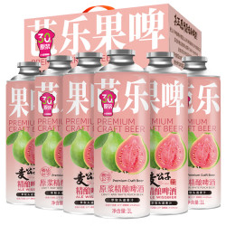 麦公子 青岛特产精酿原浆啤酒整箱桶装礼盒装 芭乐果啤扎啤 精酿原浆芭乐果啤 1L 6桶 整箱装
