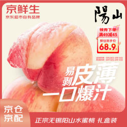 京鲜生 阳山 水蜜桃 单果200-250g 12个