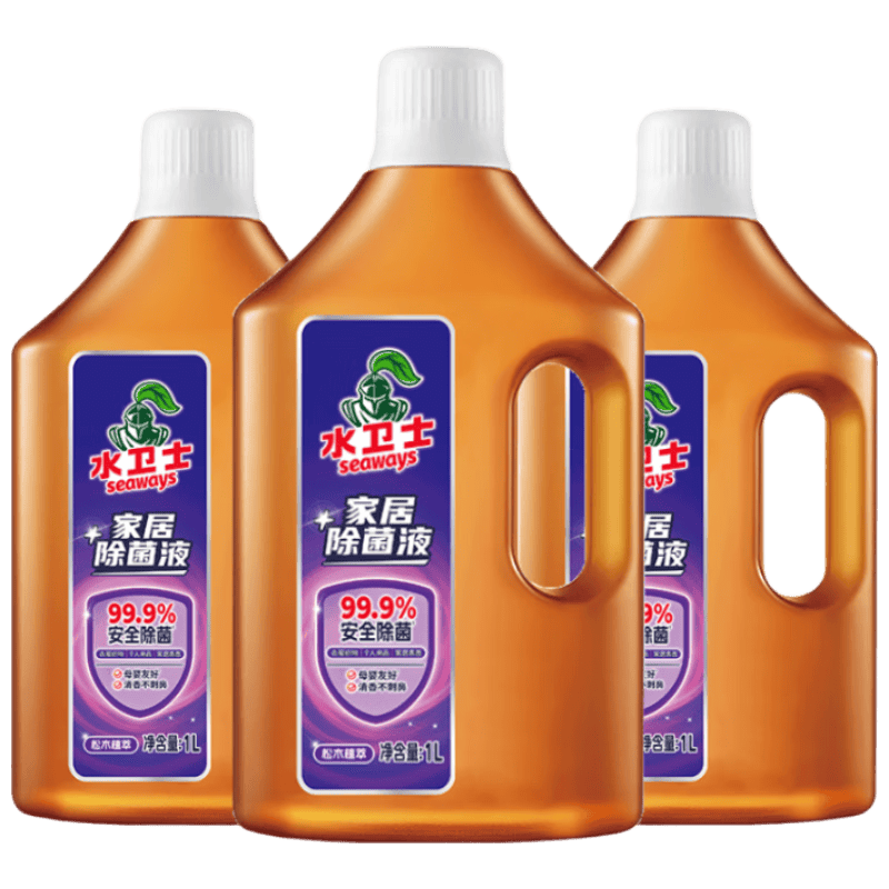  seaways/水卫士 多用途 衣物除菌液 【混洗无忧】衣物除菌液 1L 3瓶