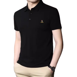 啄木鸟 丝光棉翻领POLO衫 黑色 XL 男士短袖