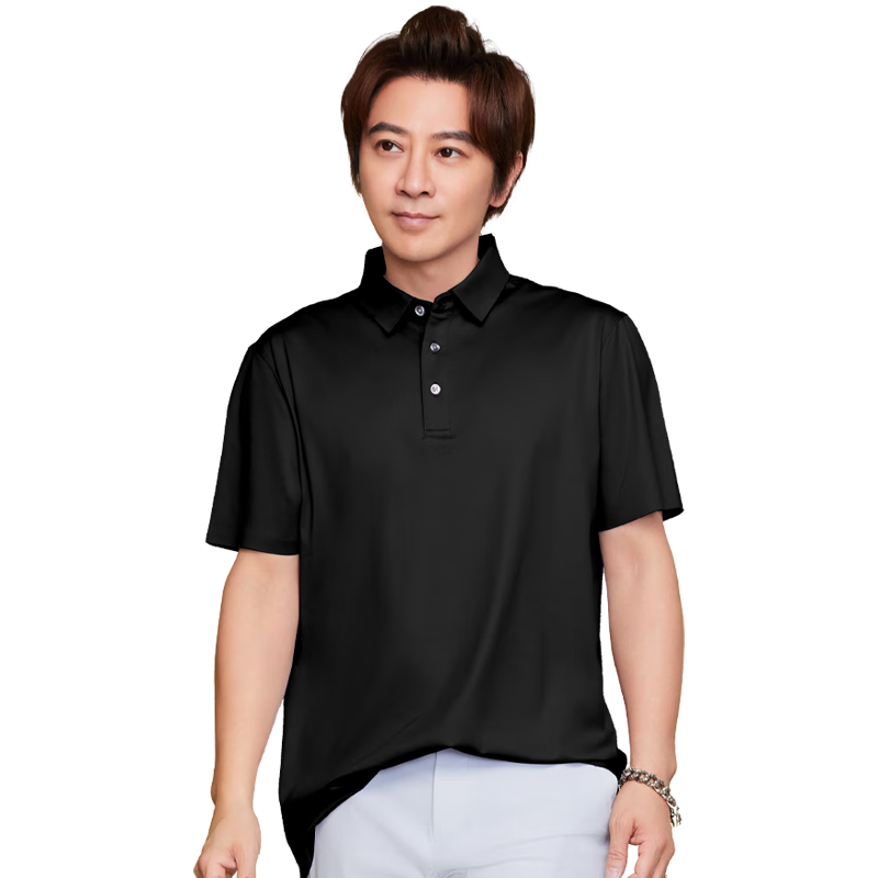 霞湖世家 DF079 200支液氨丝光凉感POLO衫 总裁灰 XL