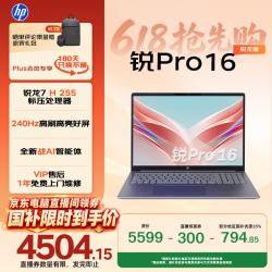 惠普 锐Pro AMD锐龙 16英寸轻薄笔记本电脑