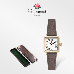 Rosemont 女士石英方形腕表 真皮表带 复古慵懒风