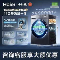 海尔 洗衣机超薄滚筒全自动家用11/13kg嵌入式洗脱一体智能投放洗衣机