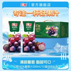 汇源 葡萄汁玲珑礼盒 2400ml 200ml*12盒