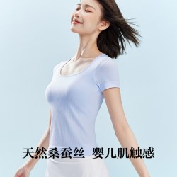 MISSWISS 免穿文胸一体式 女士T恤