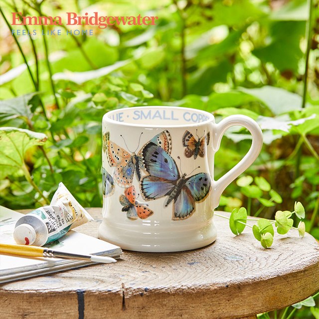 EMMA BRIDGEWATER 鸢尾蓝陶瓷马克杯 300ml 蓝色