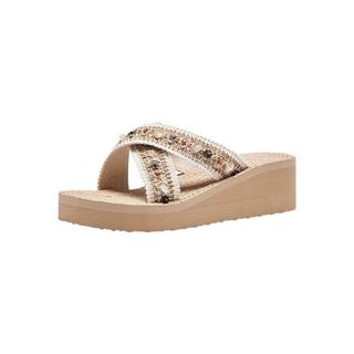 热风 H62W26615A 厚底一字拖 米色 36码 女鞋