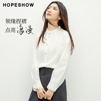  HOPESHOW/红袖 捏褶设计 女士衬衫