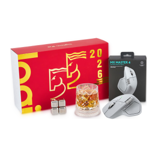罗技 AI智能电磁滚轮 无线鼠标 Master4 浅灰