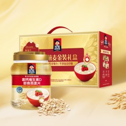 桂格 高钙维生素D即食燕麦片860g*2罐礼盒装营养早餐年货送礼