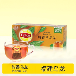 立顿 韵香乌龙茶叶25包袋泡茶花草茶办公室提神食品冷泡茶叶果茶