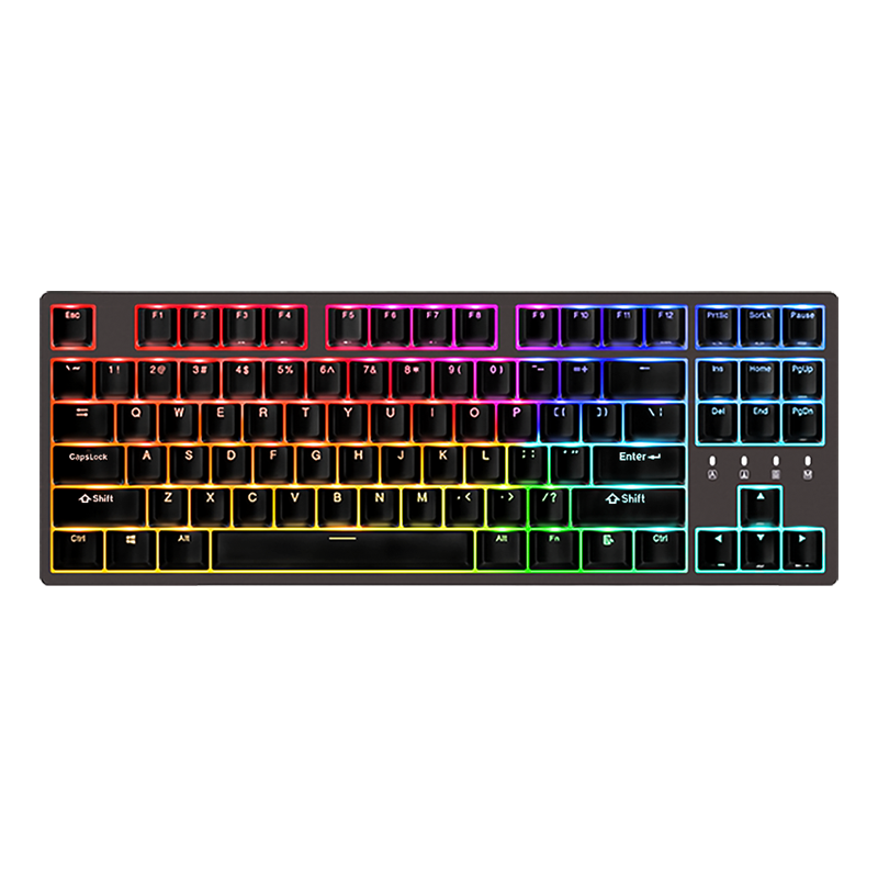 杜伽 K320 RGB-NS 樱桃茶轴 极地白 87键 机械键盘