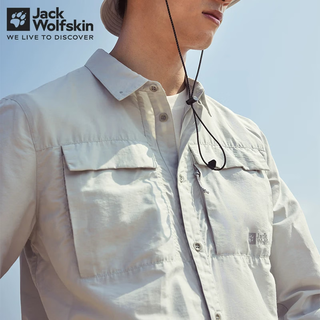 Jack Wolfskin 狼爪 男士防泼水防晒衬衫 冷灰色 XL 5033421