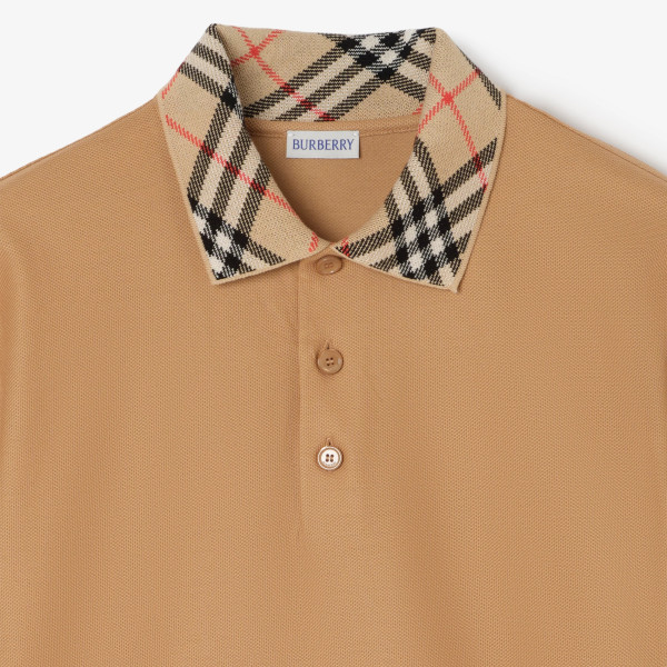 BURBERRY 【商务休闲】格纹领棉质短袖Polo衫男士 80959241