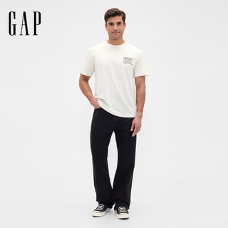 Gap 889460 纯棉logo印花 象牙白 S(175/92A) 短袖T恤