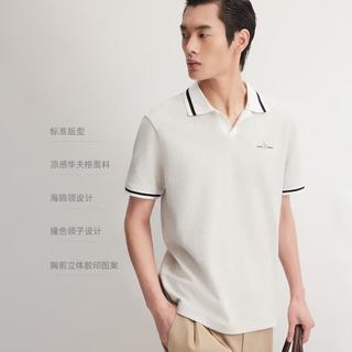 杰克琼斯 26年凉感海鸥领POLO衫 石灰花灰 3XL