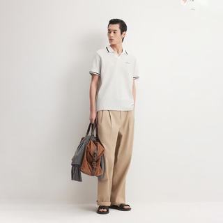 杰克琼斯 26年凉感海鸥领POLO衫 石灰花灰 3XL