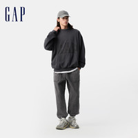 Gap 男装春季款微弹中腰柔软松紧休闲直筒束脚牛仔裤长裤720846 灰色 S (165/76A)