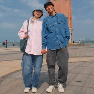 Gap 720846 微弹中腰直筒束脚牛仔裤 灰色 S(165/76A)