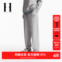 SEASON HIGH 男装NFL联名春夏季休闲裤老鹰队松紧刺绣束脚裤S2541D009 浅花灰色