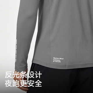 灰壳 美利奴羊毛速干透气 海滨蓝 M 长袖T恤