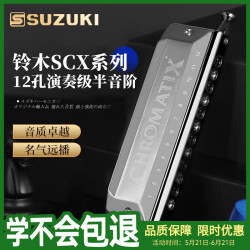 SUZUKI 12孔半音阶口琴高级成人专业演奏级原装进口SCX-48