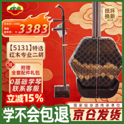 虎丘 牌定制初学专业考级特选红木六级二胡苏州乐器厂家直销HQ-5131