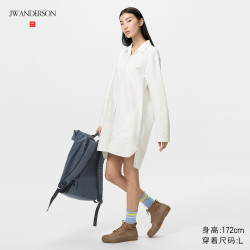 优衣库 女装牛津纺衬衫式连衣裙 483822