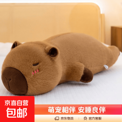 Capybara 卡皮巴拉玩偶大抱枕毛绒玩具布娃娃水豚床上生日礼物（80厘米）