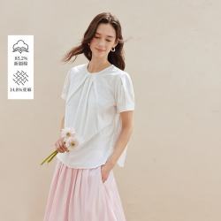 茵曼 亚麻棉 女士衬衫 L