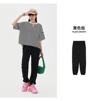 美特斯邦威 纯色运动裤女基本束脚裤26 断码